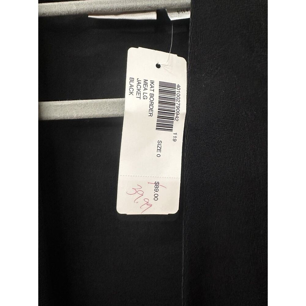 Chico's Elegant Black Cardigan with Patterned Edges - Picture 2 of 6